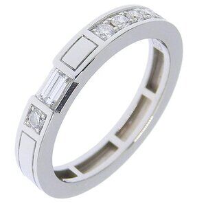 HARRY WINSTON Traffic accent band Ring Pt950Platinum/diamond #4.1(US Size)